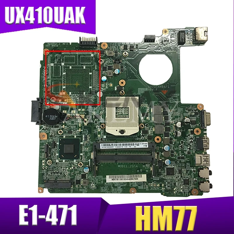 

Akemy Laptop motherboard For ACER Aspire E1-471 E1-431 V3-471 E1-471G HM77 Mainboard DAZQSAMB6E1 SLJ8C