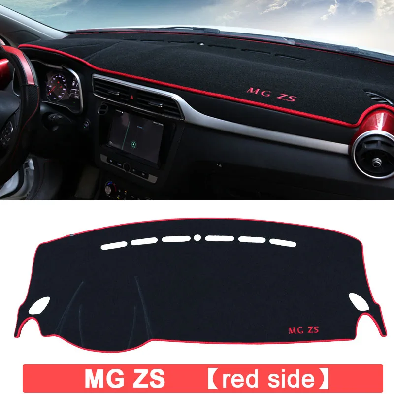 Red Side Приборная панель автомобиля Избегайте Light Pad Инструмент крышка платформы стол коврик ковры отделка LHD для MG ZS EZS аксессуары - Название цвета: Red Side