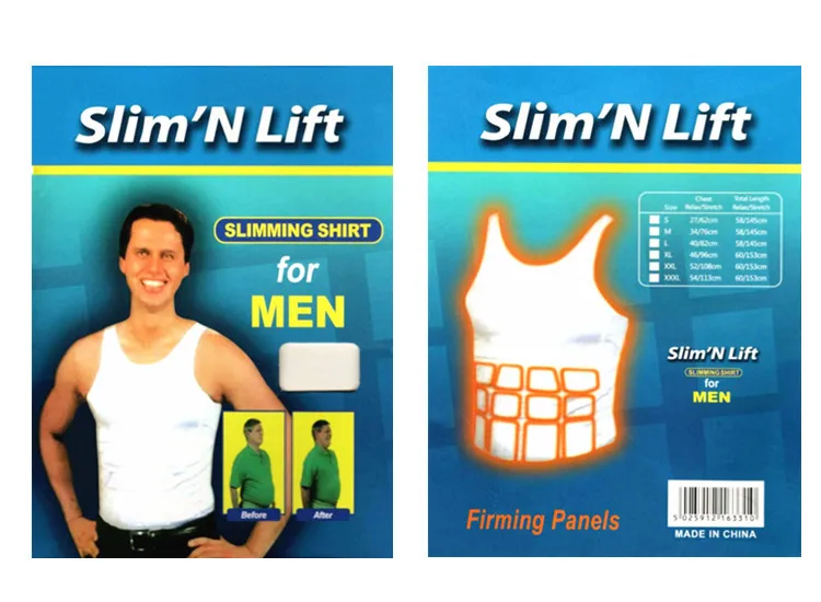 

2021 Men's Slimming Body Shapewear Corset Vest Shirt Abdomen Control Slim Waist Cincher Underwear wife beater tank top men