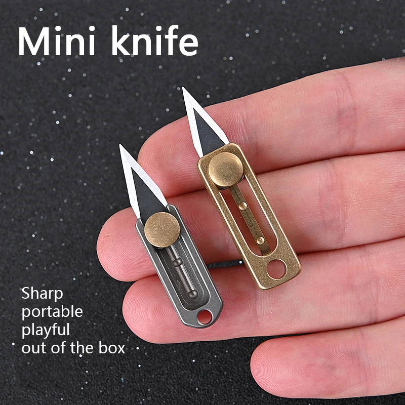

BBYOutdoor EquipmentTitanium Alloy Mini Knife Sharp Portable EDC Keychain Pendant Unpacking Express Knife Portable Folding Knife