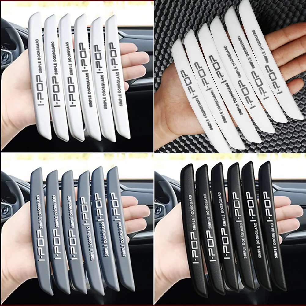 

6Pcs Auto Car Door Edge Protection Guards Buffer Trim Molding Protection Strip Scratch Protector Car Door Crash Bar accessories