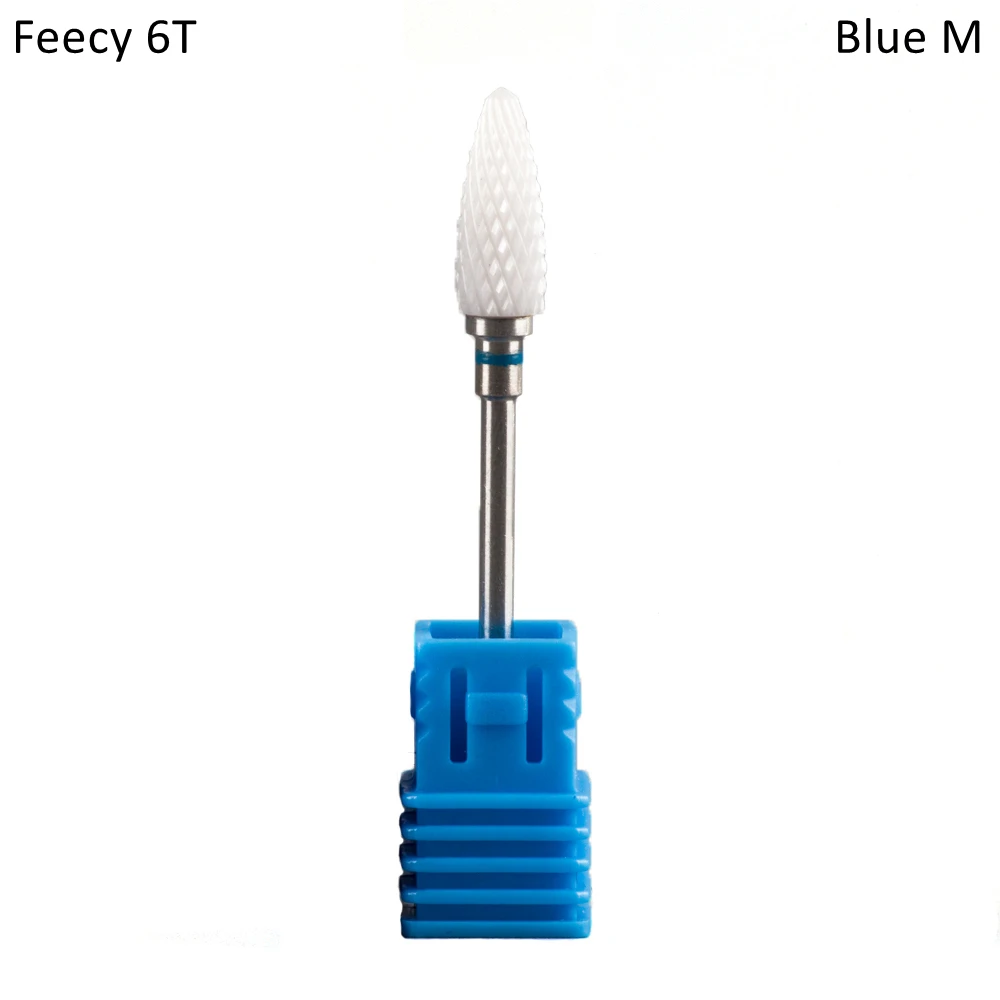 Feecy 6T Blue M Milling Cutter For Manicure And Pedicure Mill Electric Machine For Nail Electric Nail Drill Bits Nail Art Mill Apparatus Feecy - Цвет: Feecy 6T Blue M