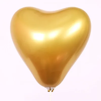 gold heart 5pcs 5 шт 12-дюймовые шары из латекса цвета металлик цвета: золотистый, серебристый шарики для день рождения Свадебная вечеринка украшения в виде воздушного шарика в стиле «сделай сам» вечерние Globos - Цвет: gold heart 5pcs