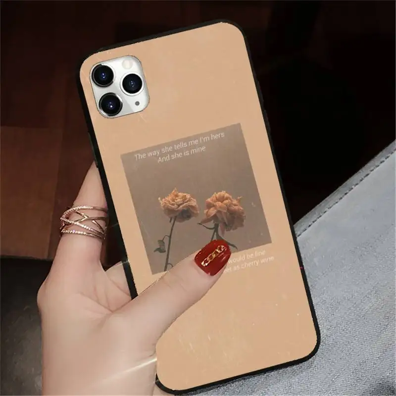 

Aesthetics songs lyrics pattern Phone Case for iPhone 11 12 pro XS MAX 8 7 6 6S Plus X 5S SE 2020 XR