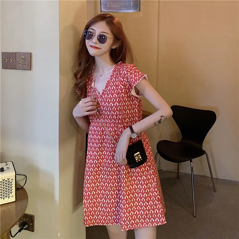 

Женское платье большого размера, Новинка лета 2021, стильная свободная облегающая Короткая юбка для живота, модная Повседневная Длинная юбка, женская одежда