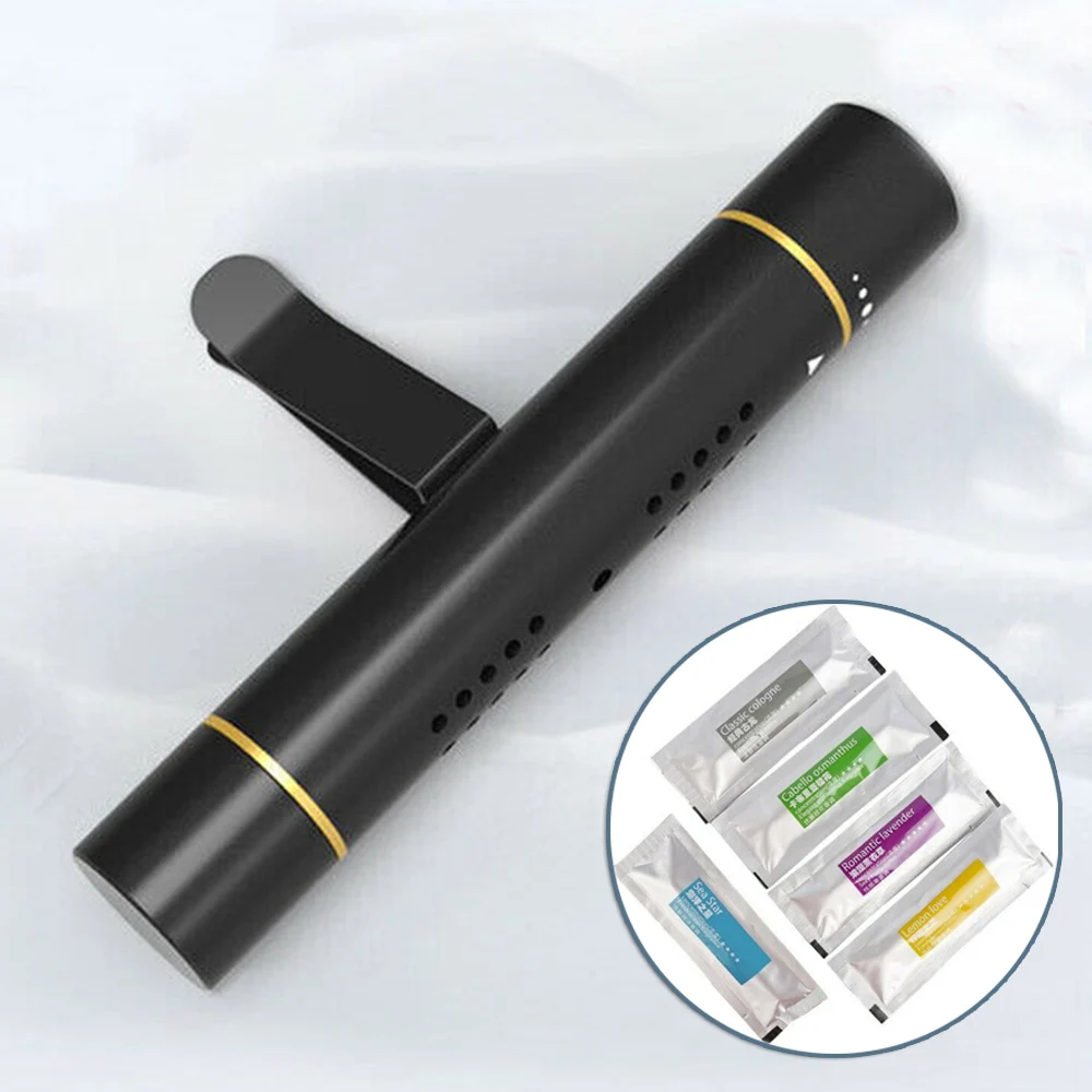 

1 set Air Conditioner Vent Outlet fragrance clip Freshener With 5 Aroma Sticks High Quality New