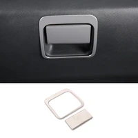 for nissan navara 2017 2018 2019 2020 stainless silvery car copilot glove box handle bowl cover trim car accessories styling