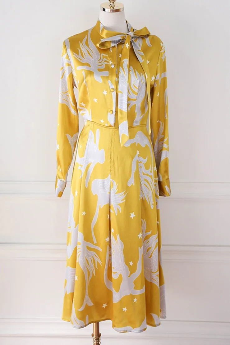 2020 летнее корейское повседневное женское платье миди с бантом и