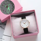 Женские, мужские, модные часы, новые, из нержавеющей стали, повседневные, светящиеся, с кожаным ремешком, аналоговые, кварцевые наручные часы, подарок