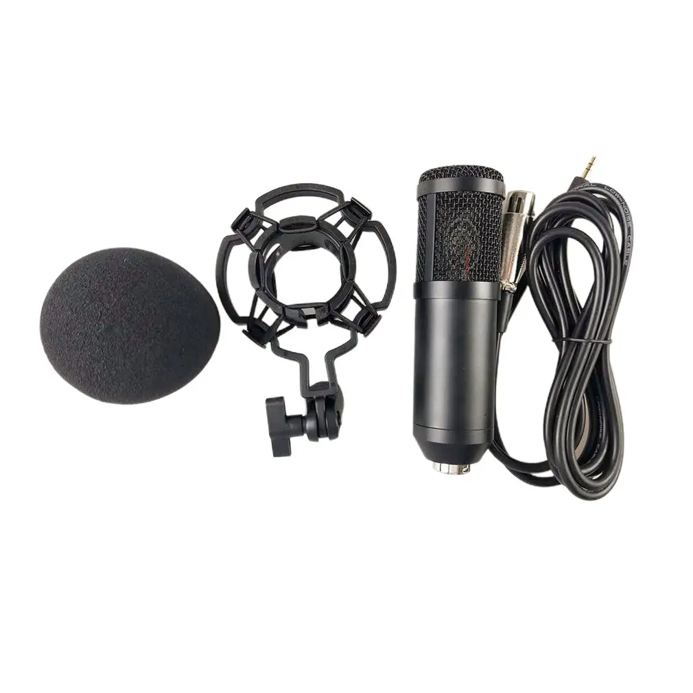 

Bm-800 Network Recording Wired Microphone Condenser Microphone For Computer+Shock Mount+Foam Cap+Cable Retaining Clip Bracket