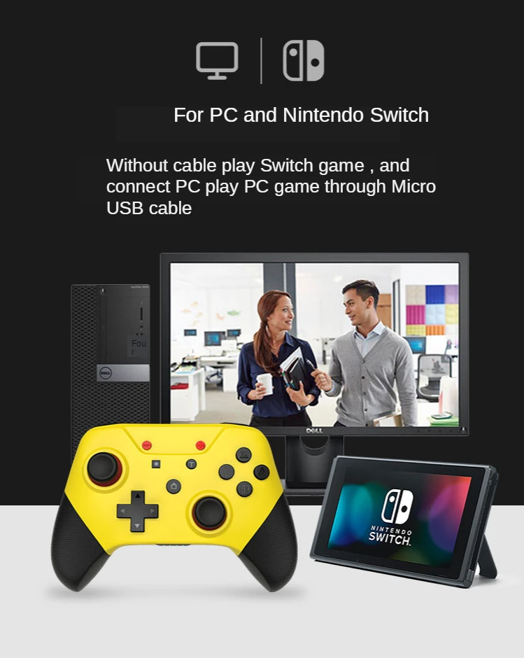 Беспроводной контроллер Bluetooth для Nord Switch Pro с функциями NFC 6 осевой поддержкой