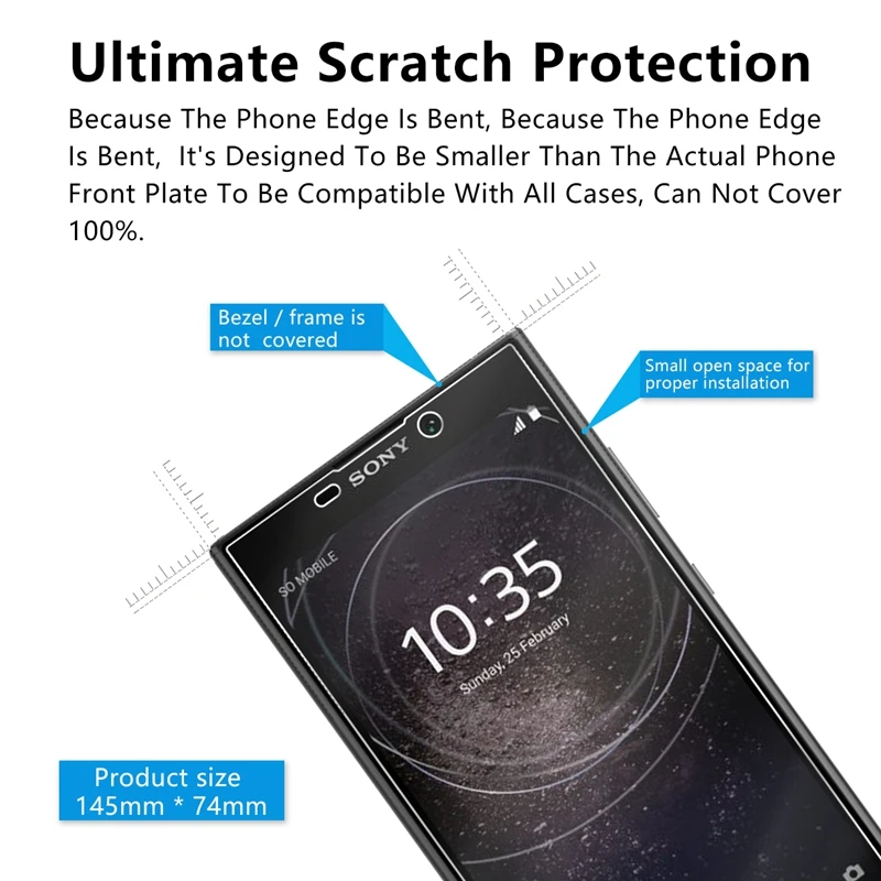 2 шт. закаленное стекло с полным покрытием для Sony Xperia L2 H4311 H3311 H4331 H3321 Защитная