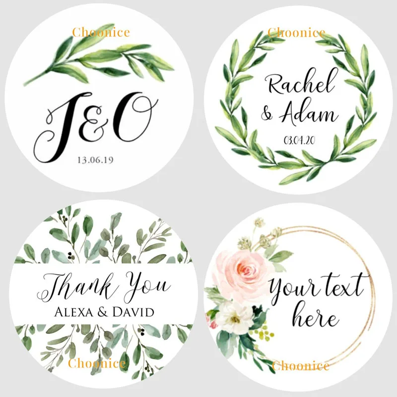 

Eucalyptus Wedding Stickers for Wedding Favours, Invitation Envelopes, Sweet Bags, Favour Boxes and more