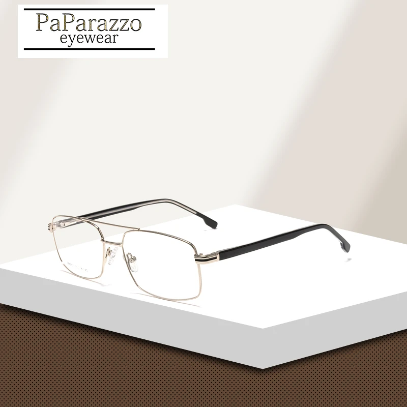 Ретро мужские оправы для очков два моста квадратная оправа Весенняя петля