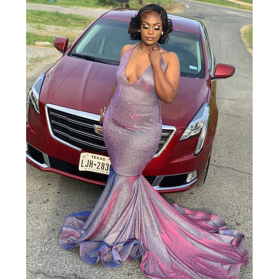 Платья для выпускного вечера размера плюс коллекция 2020 года фиолетовые Вечерние