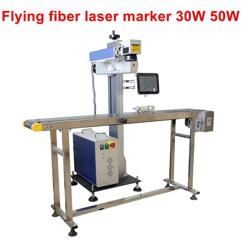 Automation date QR code coding engraving automatic online optical fiber laser machine flight marking | Инструменты