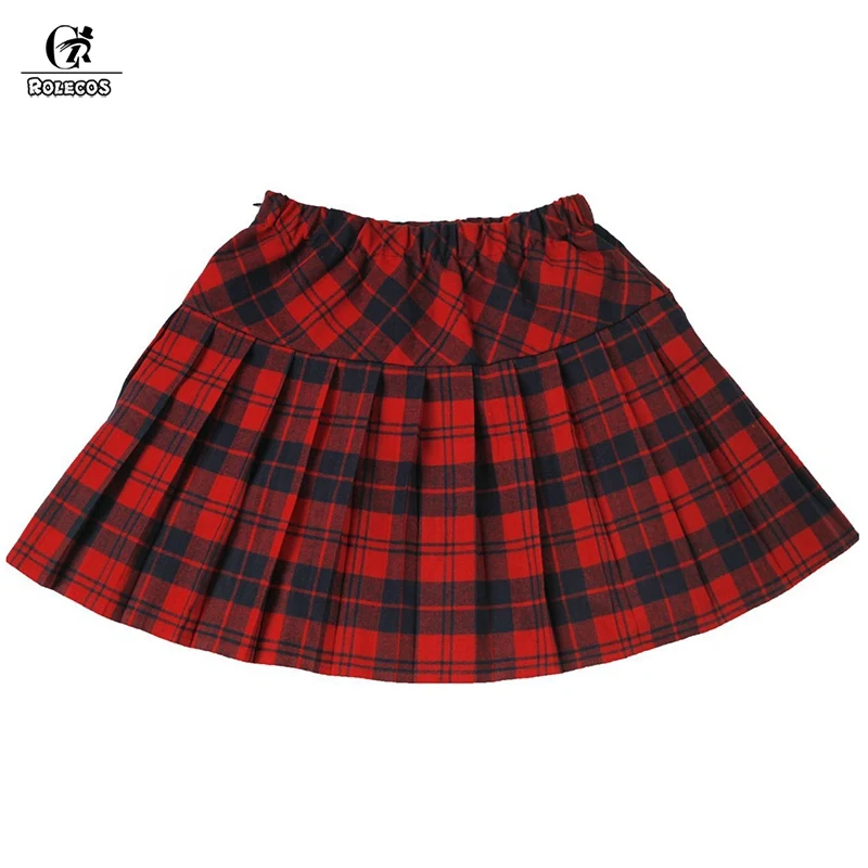 

ROLECOS Women Pleated Skirt White Blouse Japanese School Uniforms Preppy Style Shirt Kawaii Mini Cute Skirt Academia Costume