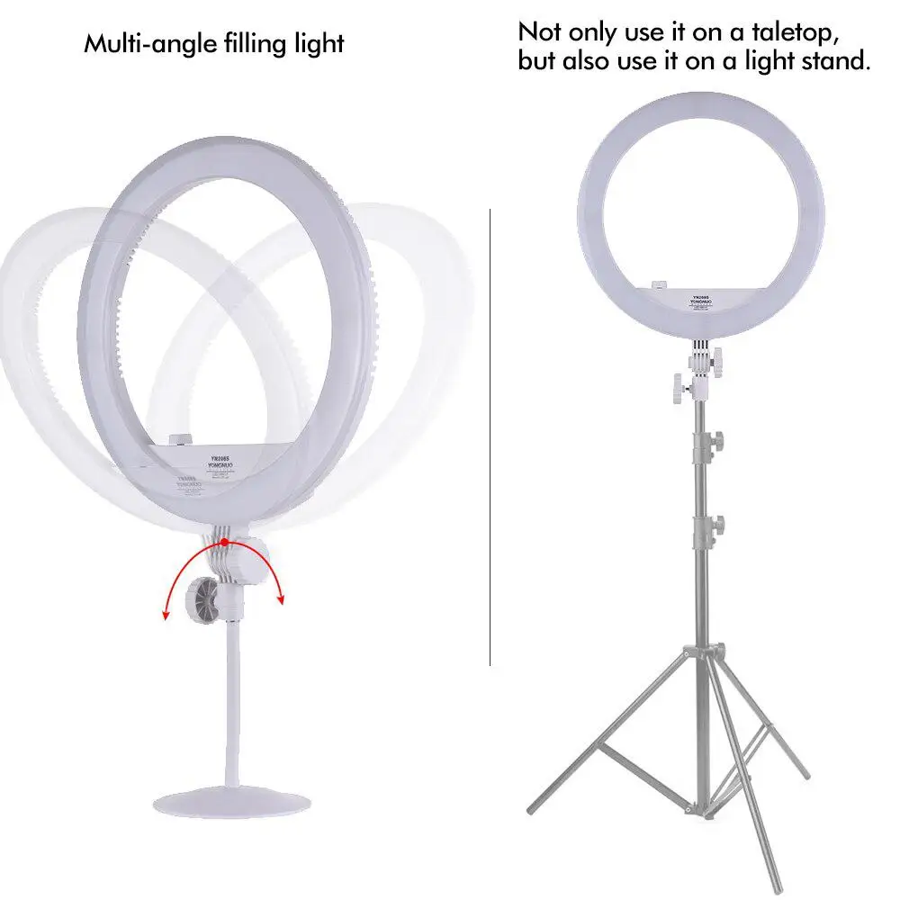 

YongNuo YN208S Selfie Ring Light LED Video 5500K Light Ring Beautify Fill Light for Portrait Photography Live Show r42