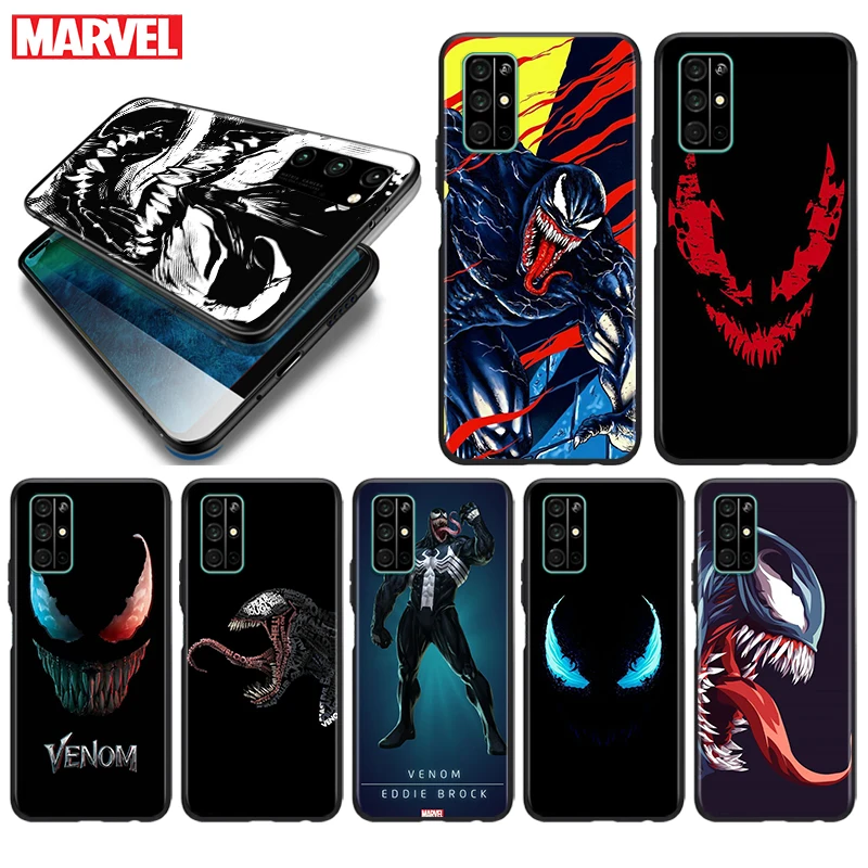 

Silicone Cover Marvel Venom Dark Hero For Honor 9 9S 9A 9C 9X 9N 9i V9 10 10i 10X X10 Lite Pro Shockproof Phone Case