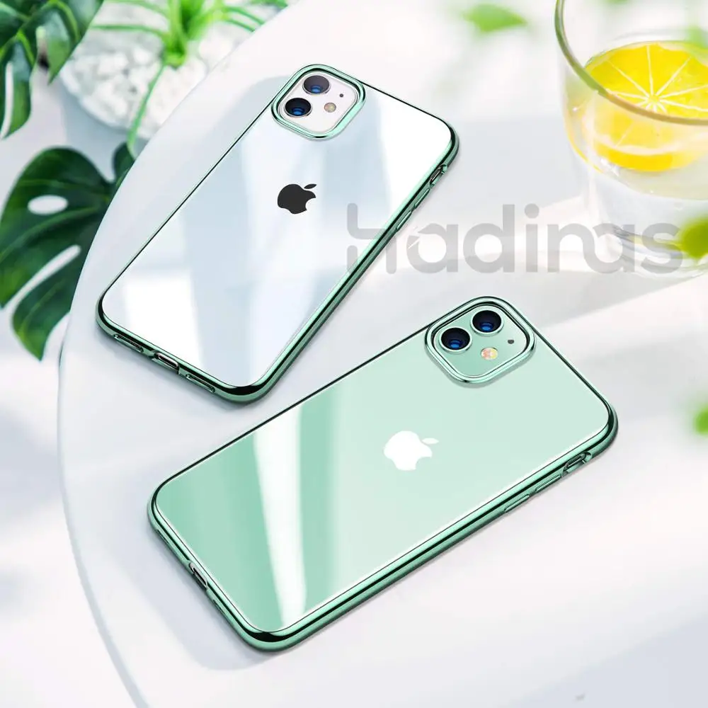 Силиконовый чехол для iPhone 11 прозрачный мягкий ТПУ ультра тонкий чехол для телефона чехол для iPhone 11 Por Max 11Pro полуночно-зеленый Coqu