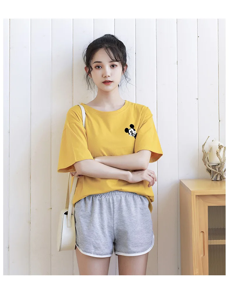 

Summer Short Sleeve Pullover O-neck Women T Shirt FY001