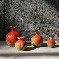 creative pomegranate ceramic vase simulation fruit dining table living room flower arrangement hydroponic vase home decor modern