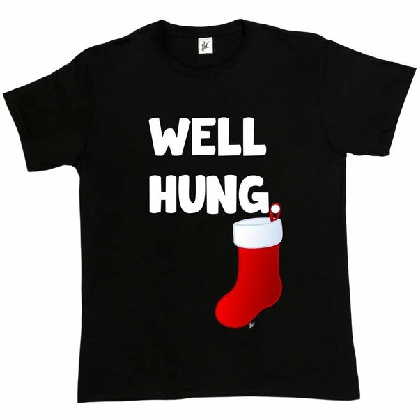 

Well Hung Endowed Christmas Stocking Funny Mens T-Shirt
