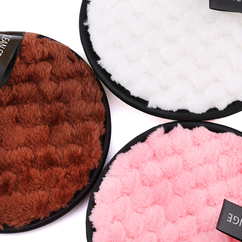 Салфетка из микрофибры для макияжа лица спонж снятия круглого сетчатого зерна