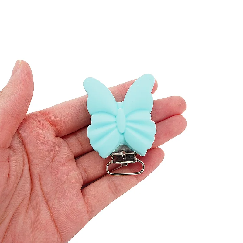 Chenkai-Pinzas de mariposa de silicona para beb&eacute;, mordedor de Animal bonito, chupete sin BPA, joyer&iacute;a de enfermer&iacute;a, accesorio de juguete, 50 Uds.-2