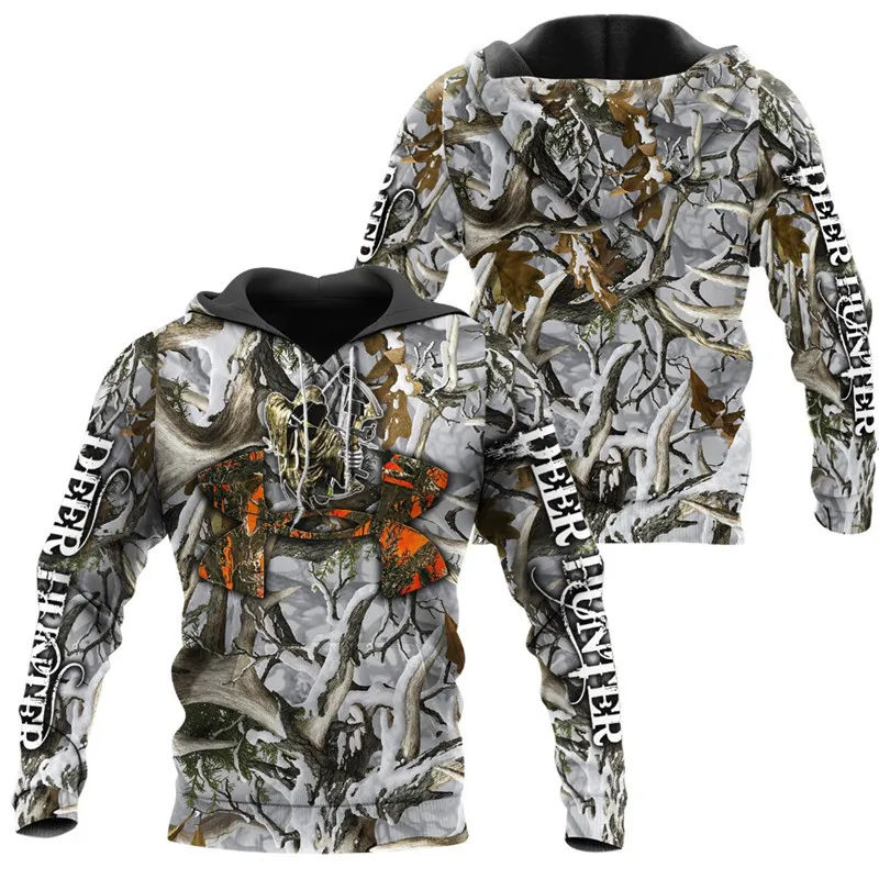 

Autumn deer hunting camouflage 3D printing casual zipper hoodie men and women are street sports fashion pullover outer suit 1202