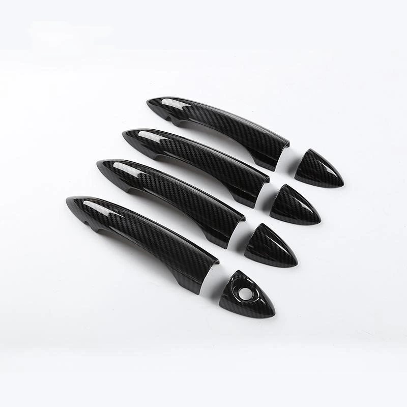 

ABS Car carbon fiber pattern door handle outer door bowl handle decorative cover For Alfa Romeo Giulia Stelvio