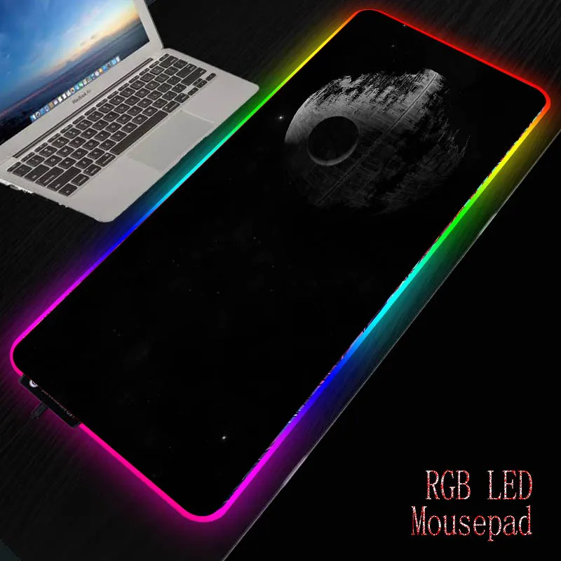 

XGZ RGB Gamer Large Edge Mausepad XXL LED Lighting USB Colorful Gaming Mouse Pad for Laptop Desktop Keyboard Desk Mice Mat