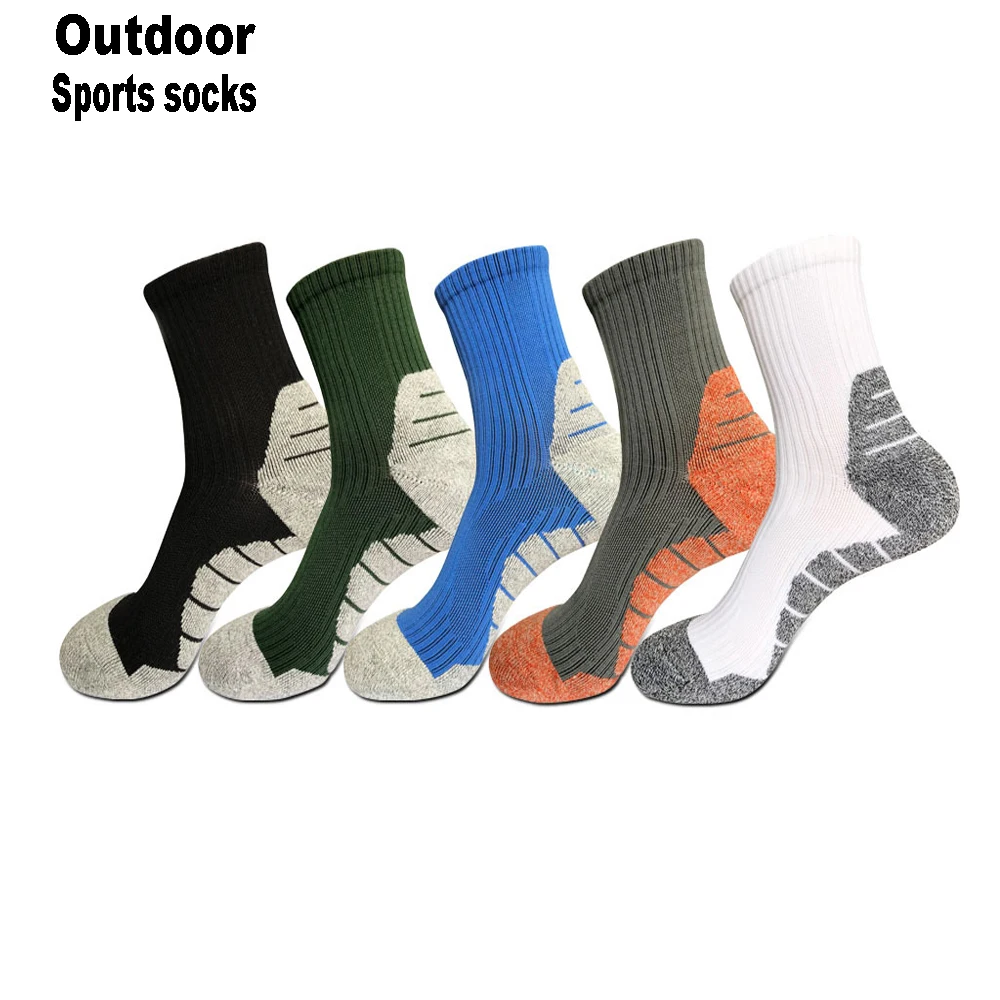 

Новинка 2021, осенне-зимние мужские модные толстые хлопковые носки, уличные спортивные носки для баскетбола и бега, подарок для мужчин, высоко...
