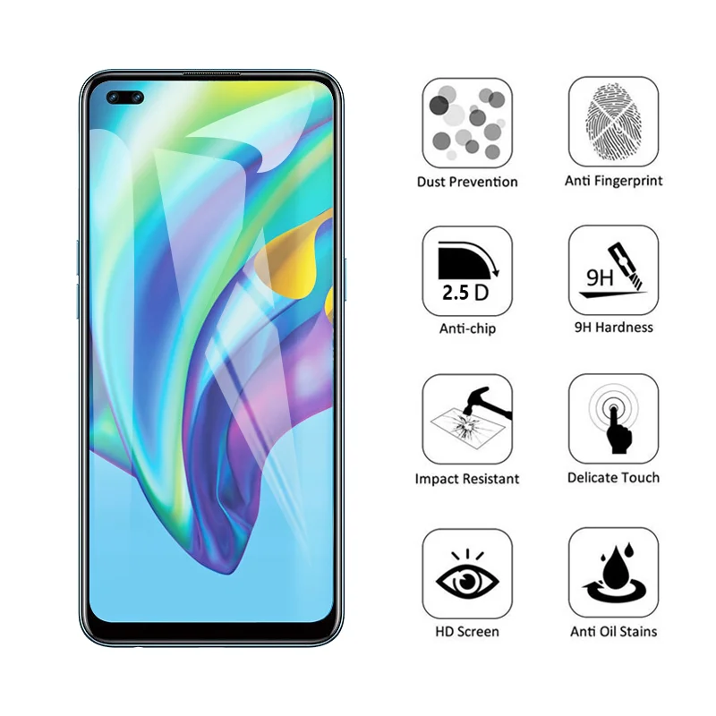 3pcs 9h tempered glass for oppo reno4 lite f z 5g screen protector safety protective front film on reno 4 lite f z 4lite 4f 4z free global shipping