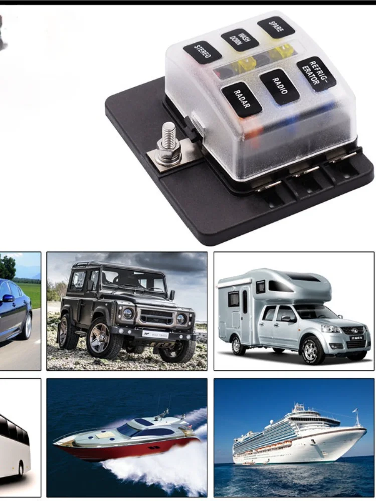 6 способ лезвие предохранителей держатель с светодиодный Предупреждение