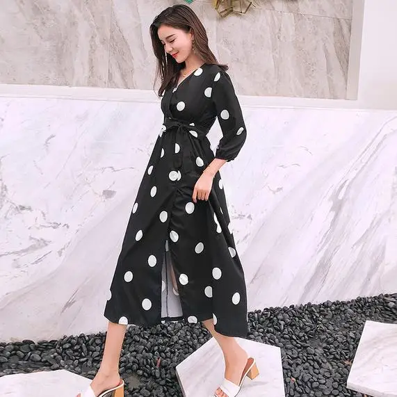 2019 летние милые свободные платья для девочек трапециевидные черные макси с