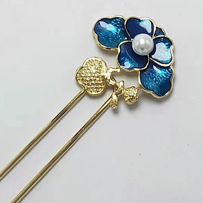 Винтажная заколка для волос в китайском стиле ручная работа палочки цветочный