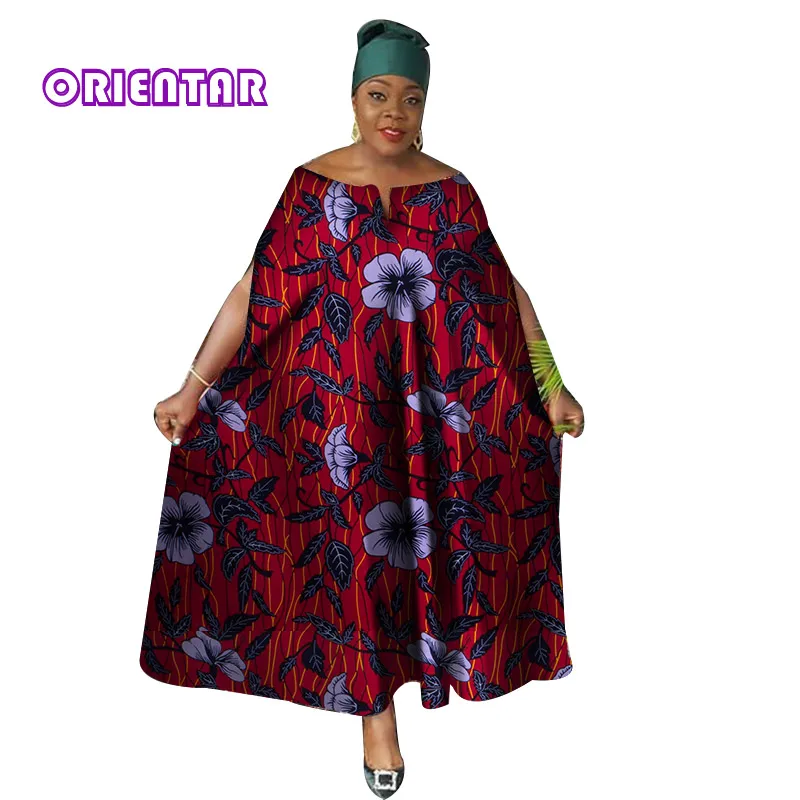 Повседневные африканские платья для женщин Макси Платье с Африканским восковым