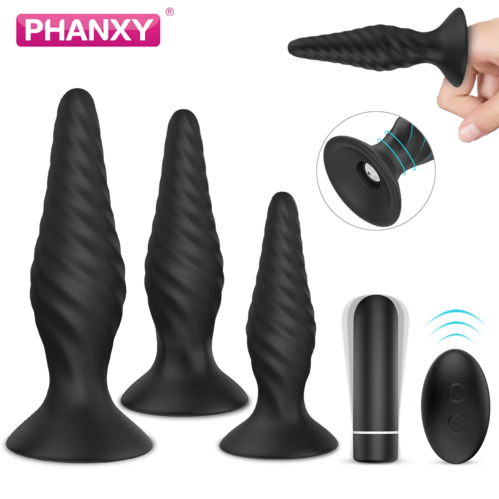 PHANXY Butt Anal Plug Set Dilator Tube Big Huge Sex Toy Vibrator Vibrating Ass Gay Cork Silicone for Man Women Products | Красота и