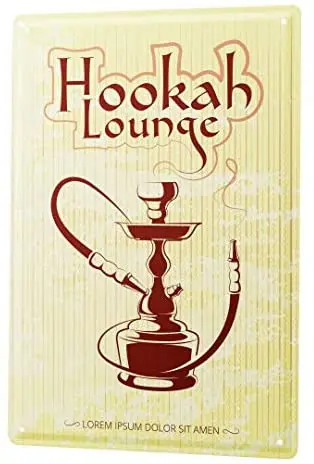

Жестяная вывеска Декор бляшек табачный кальян для отдыха
