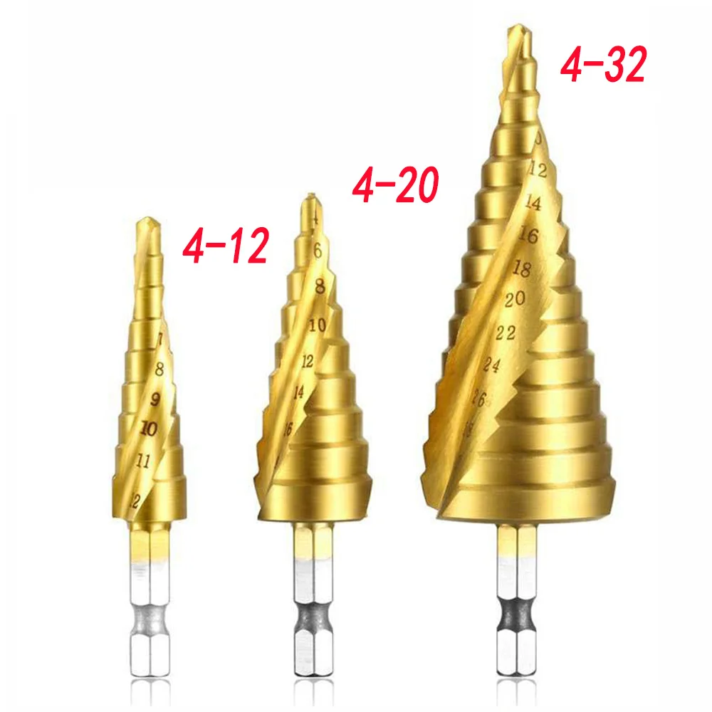 3 Pcs Vastar 3 предмета одежды в комплекте на возраст от 4 до 12 лет/20/32 мм HSS Спиральная рифленая центровочное сверло карбида вольфрама с покрытием Алюминий Мини-дрель аксессуары Титан шарошечное буровое долото с резьбовой головкой - Цвет: 3 Pcs