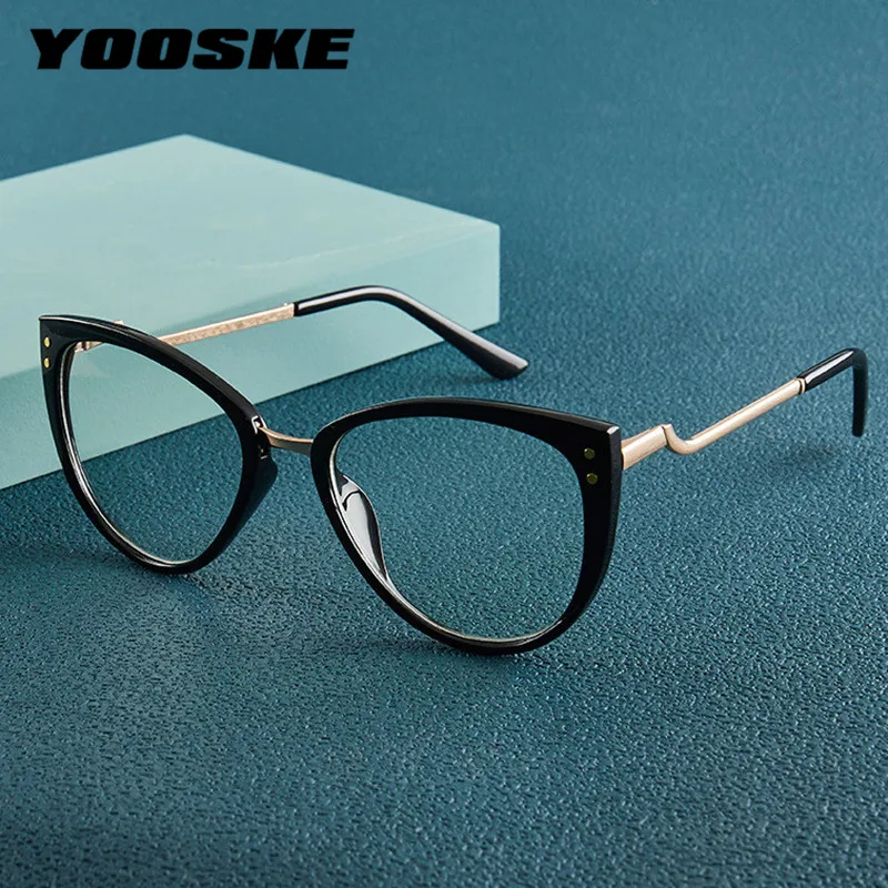 

Женские очки YOOSKE «кошачий глаз», очки с защитой от синего света, женские очки в стиле ретро с металлической оправой, могут быть оснащены опти...