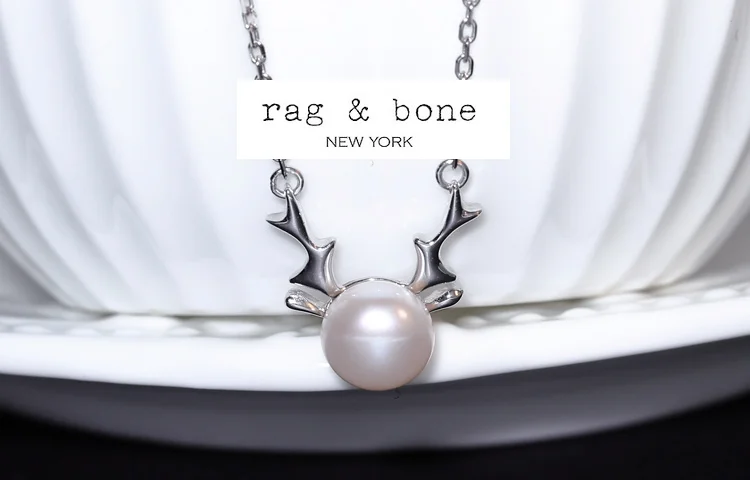 Женское ожерелье из серебра 925 пробы с жемчугом и подвеской | Украшения