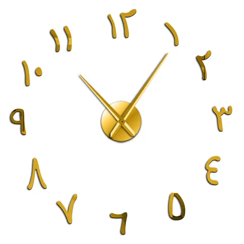 Настенные часы в стиле ретро, гигантские акриловые зеркальные наклейки с арабскими цифрами, большие бесшумные часы в стиле «сделай сам», домашний декор