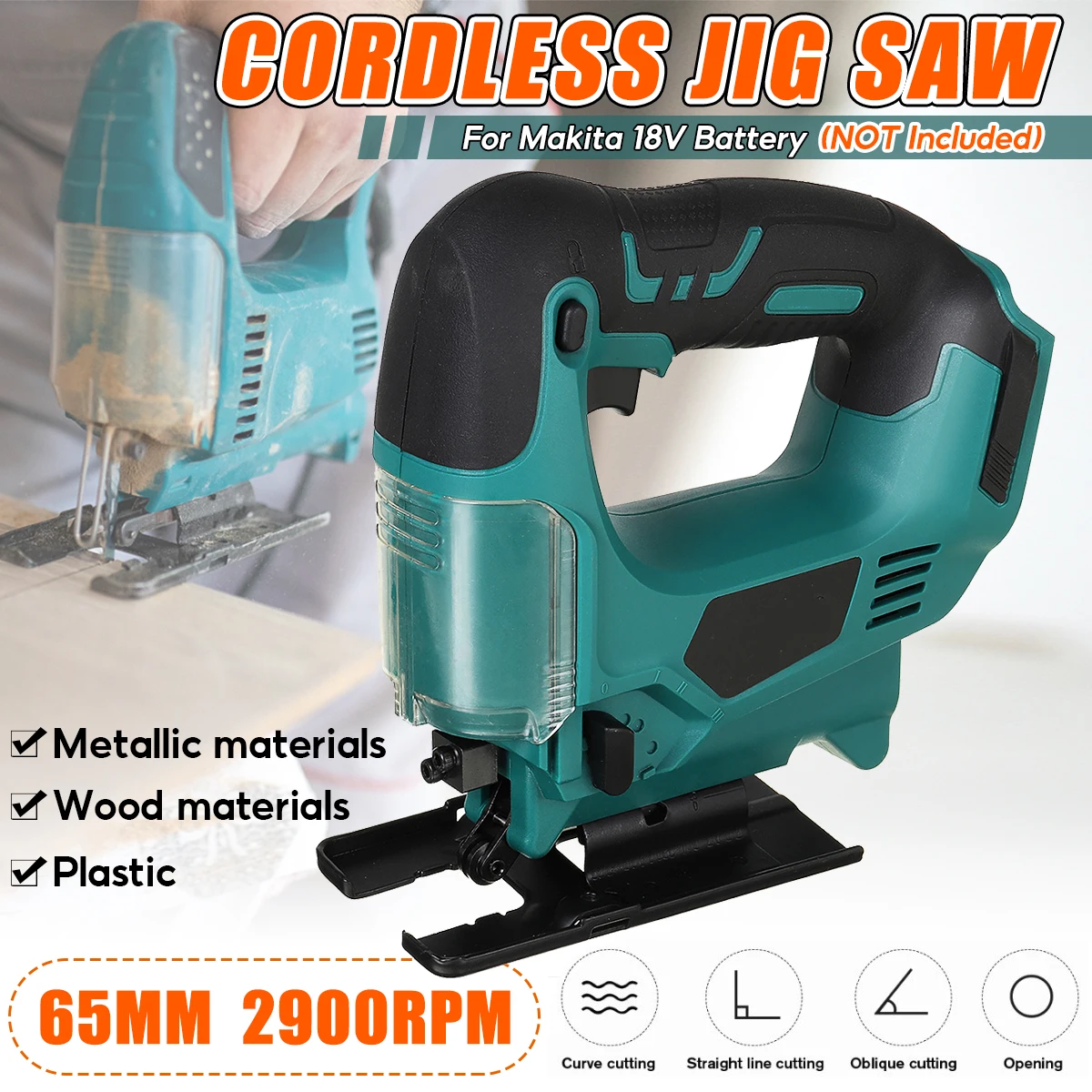 Drillpro 21 в 65 мм Беспроводная электропила многофункциональная портативная пила