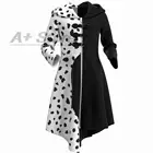 101 лояльная собака превращает черно-белую библиотеку Ира Круэлла де Виль Круэлла Косплей ребенок