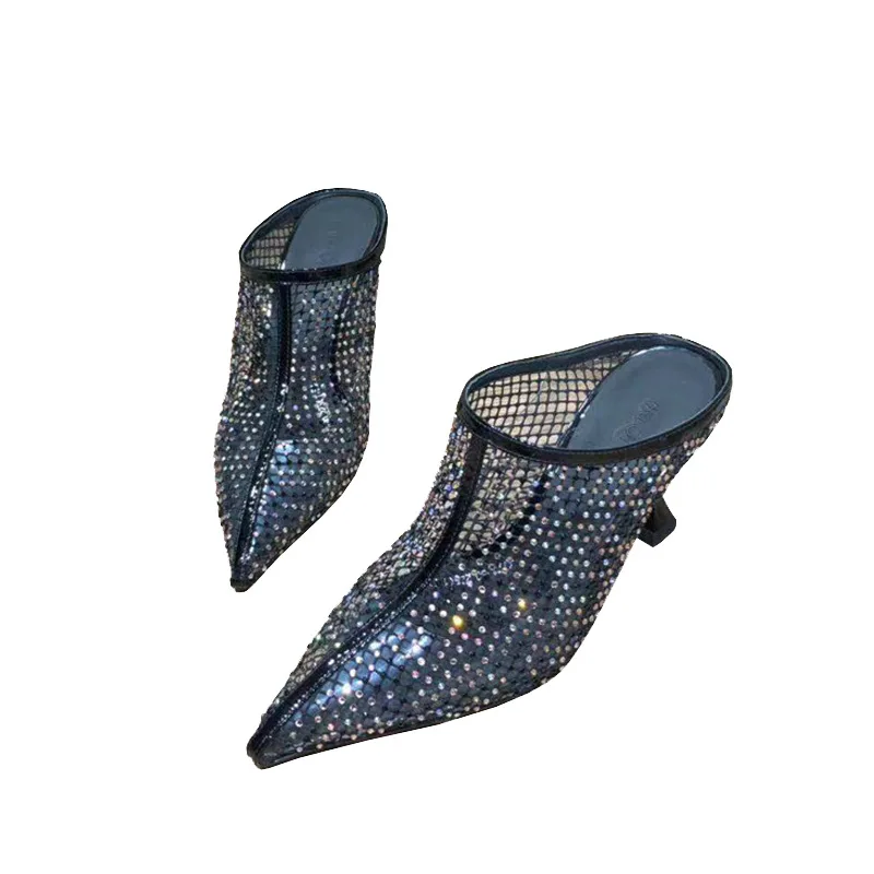 2019 Летняя обувь в американском стиле женские шлепанцы без задника босоножки на