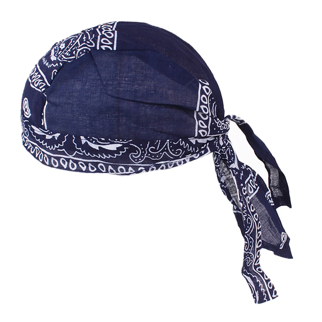 

Unisex Women Men Bandana Hat Cotton Unisex Durag Print Cap Breathable Chemo Turban Fashion Headwrap Headwear Pirate Head Scarf
