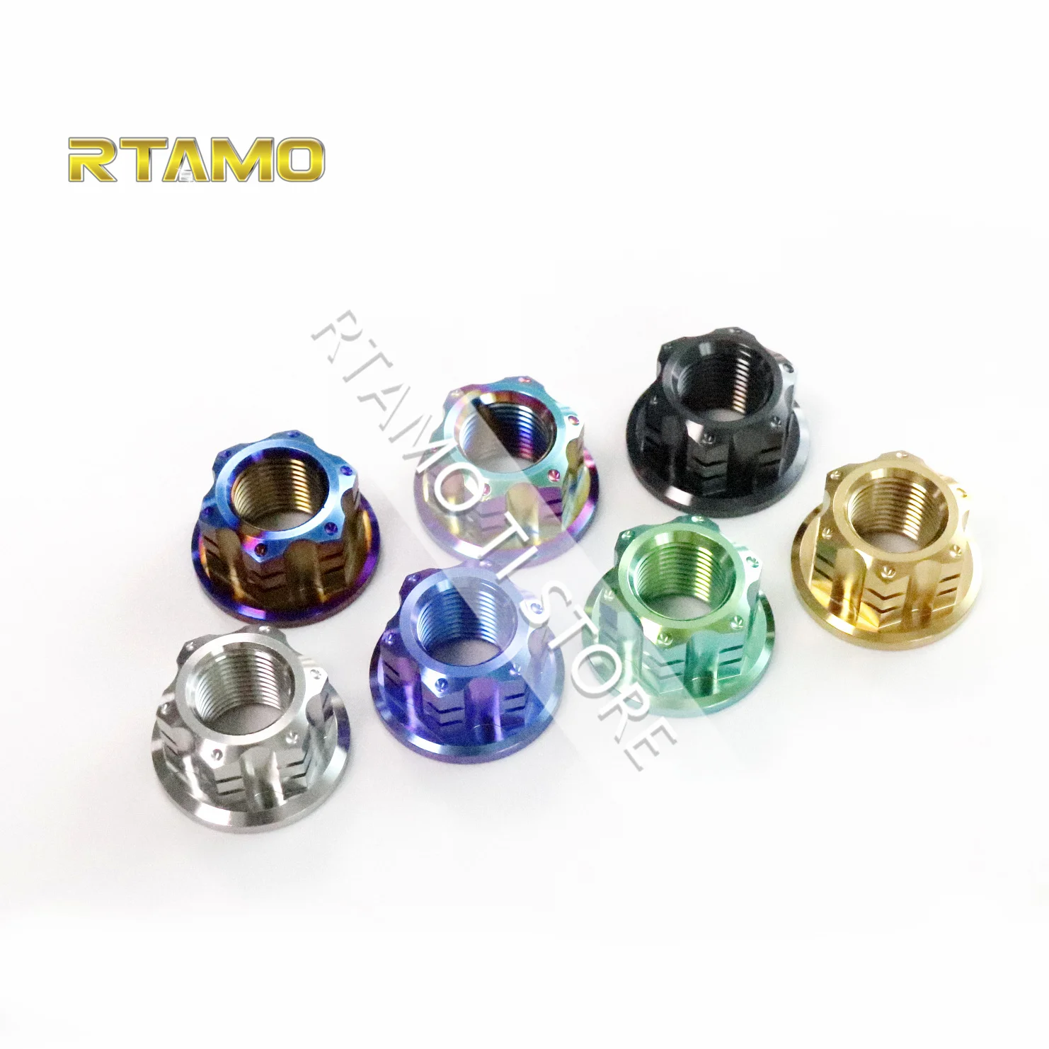 

Rtamo Gr5 Titanium Alloy Rear Axle Spindle CNC Nut M16 fit Xmax/Nmax/Aerox/Mio i 125,soul i GT125,pcx&cilck