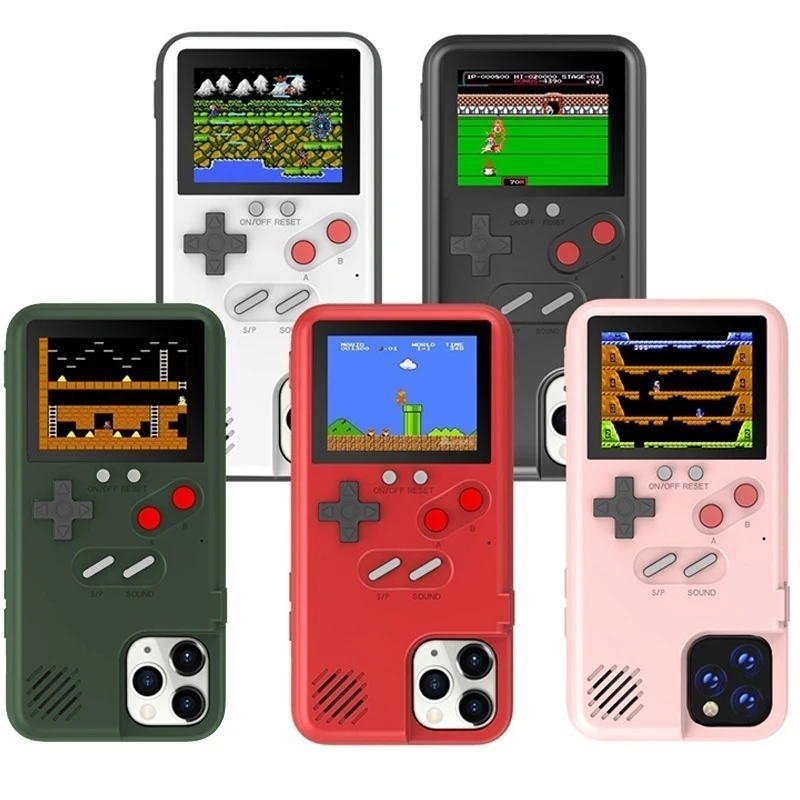 Цветной экран 3D чехол для телефона Gameboy iPhone XS 11 Pro MAX XR X SE 2020 8 7 6 S Plus чехлы с 36